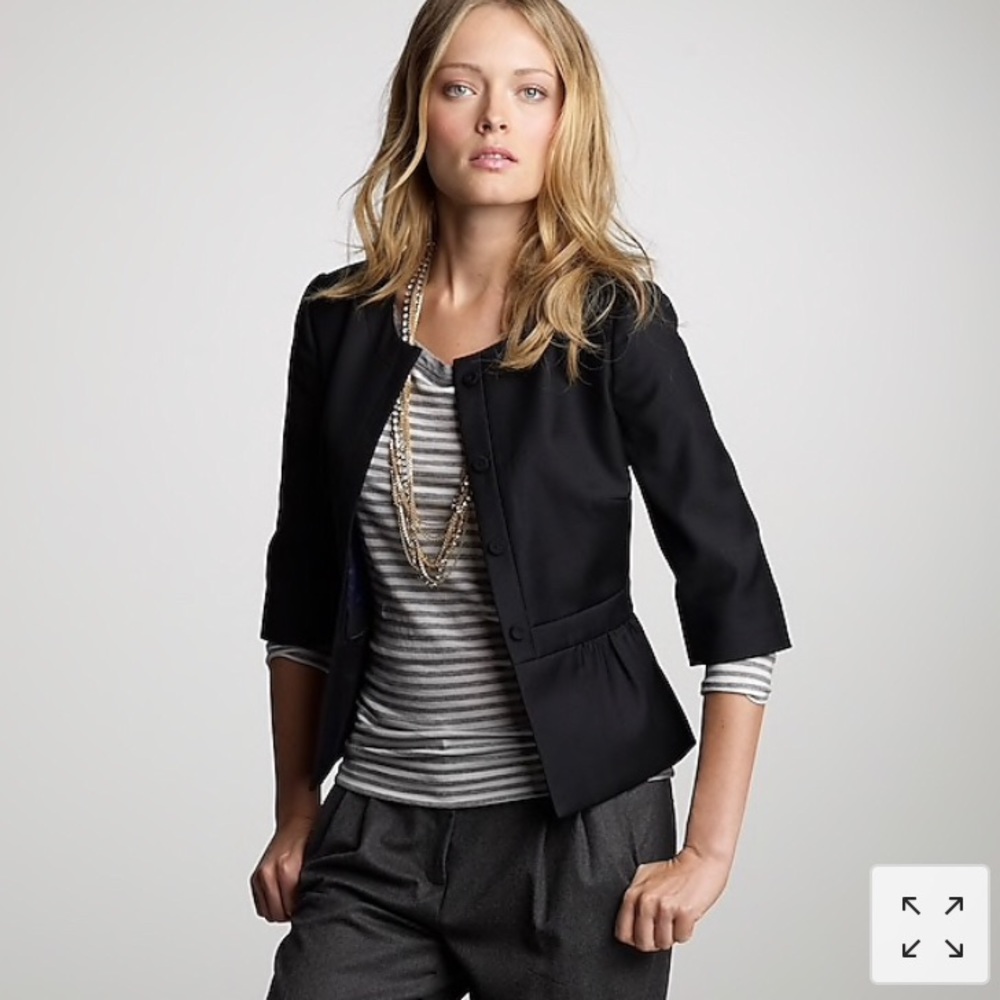 I. Crew Navy Peplum blazer/jacket